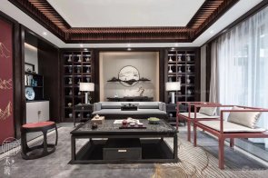 上海保億風景水岸別墅樣板間--新中式輕奢家具及軟裝工程整體案例賞析！